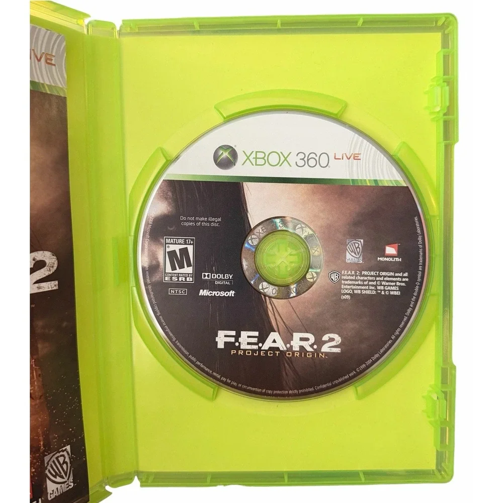 F.E.A.R. 2: Project Origin Horror Microsoft Xbox 360 With Manual